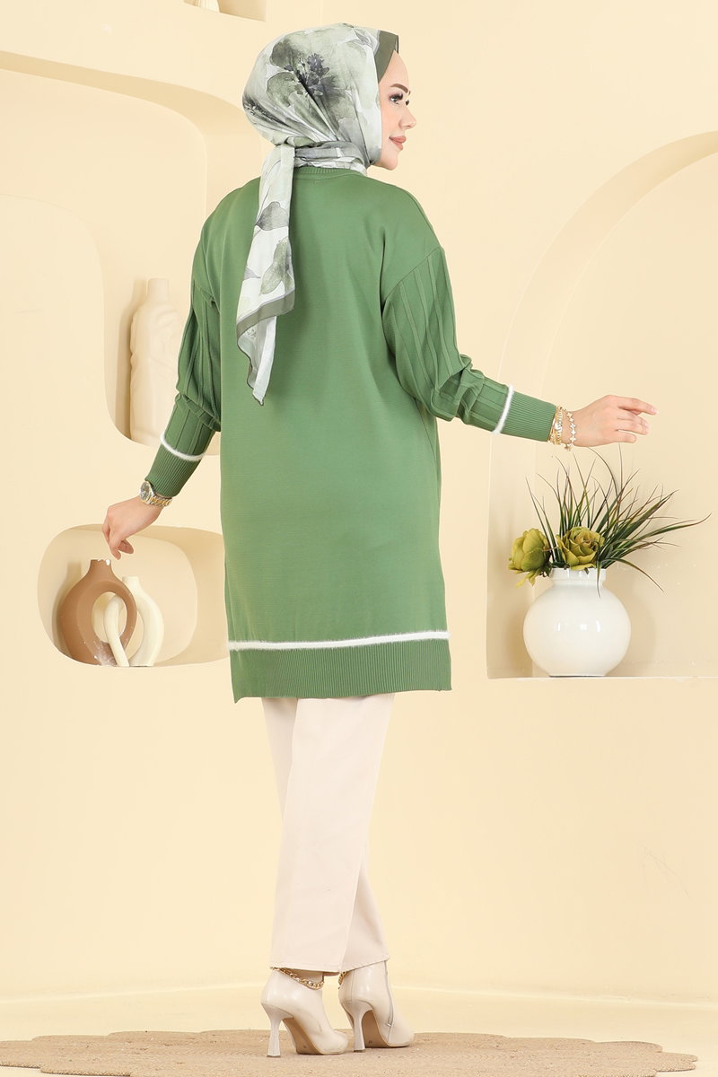 Şerit Detaylı Merserize Triko Tunik 3402NVX1208 görsel 4