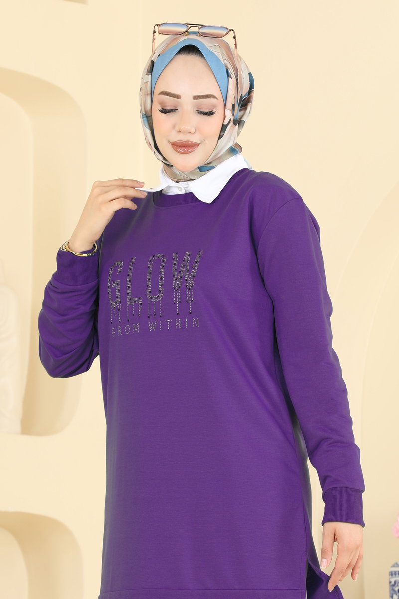 Taş Baskılı İki İp Tunik 2804TPK1167 görsel 3