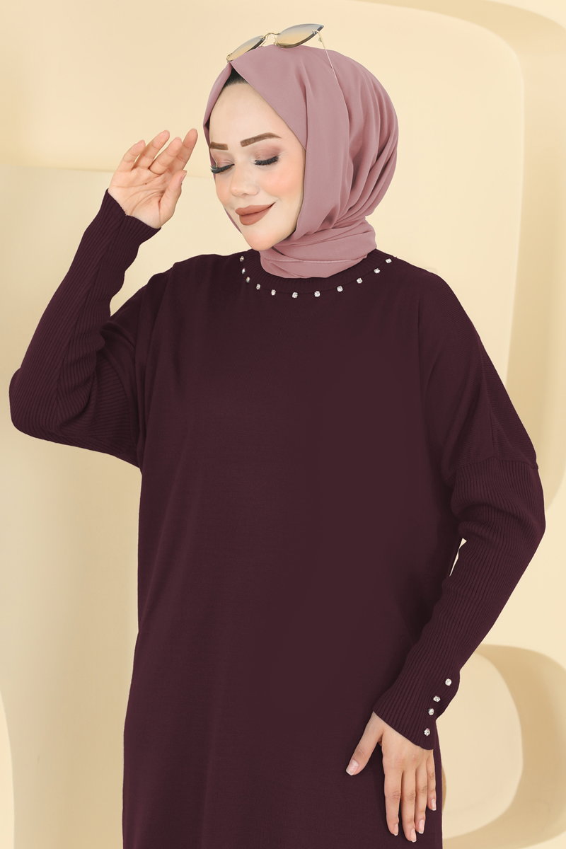 Taş Detaylı Triko Tunik 1100KLN570 görsel 3