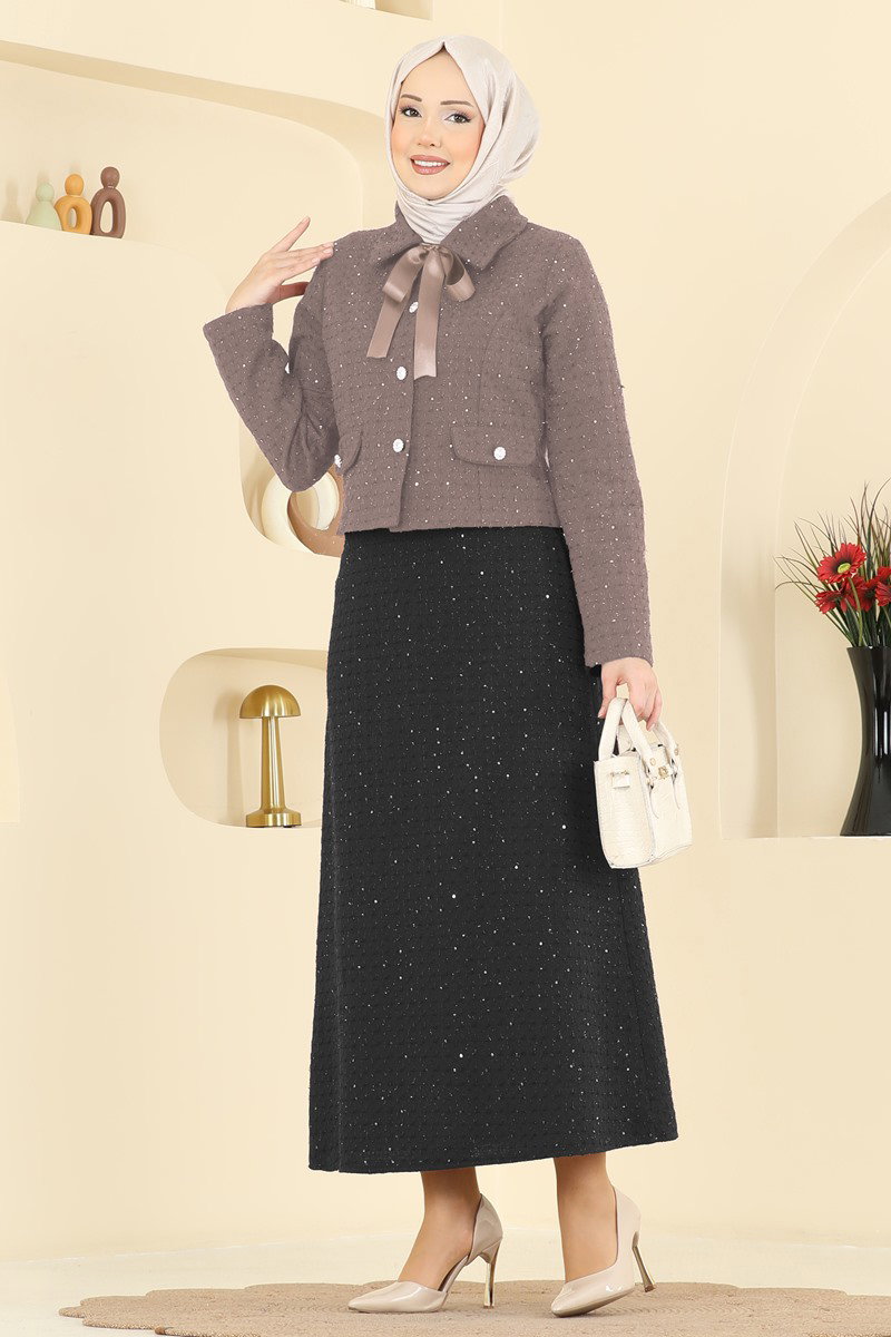 Yakası Bağcıklı Tüvit Takım 2759SL432