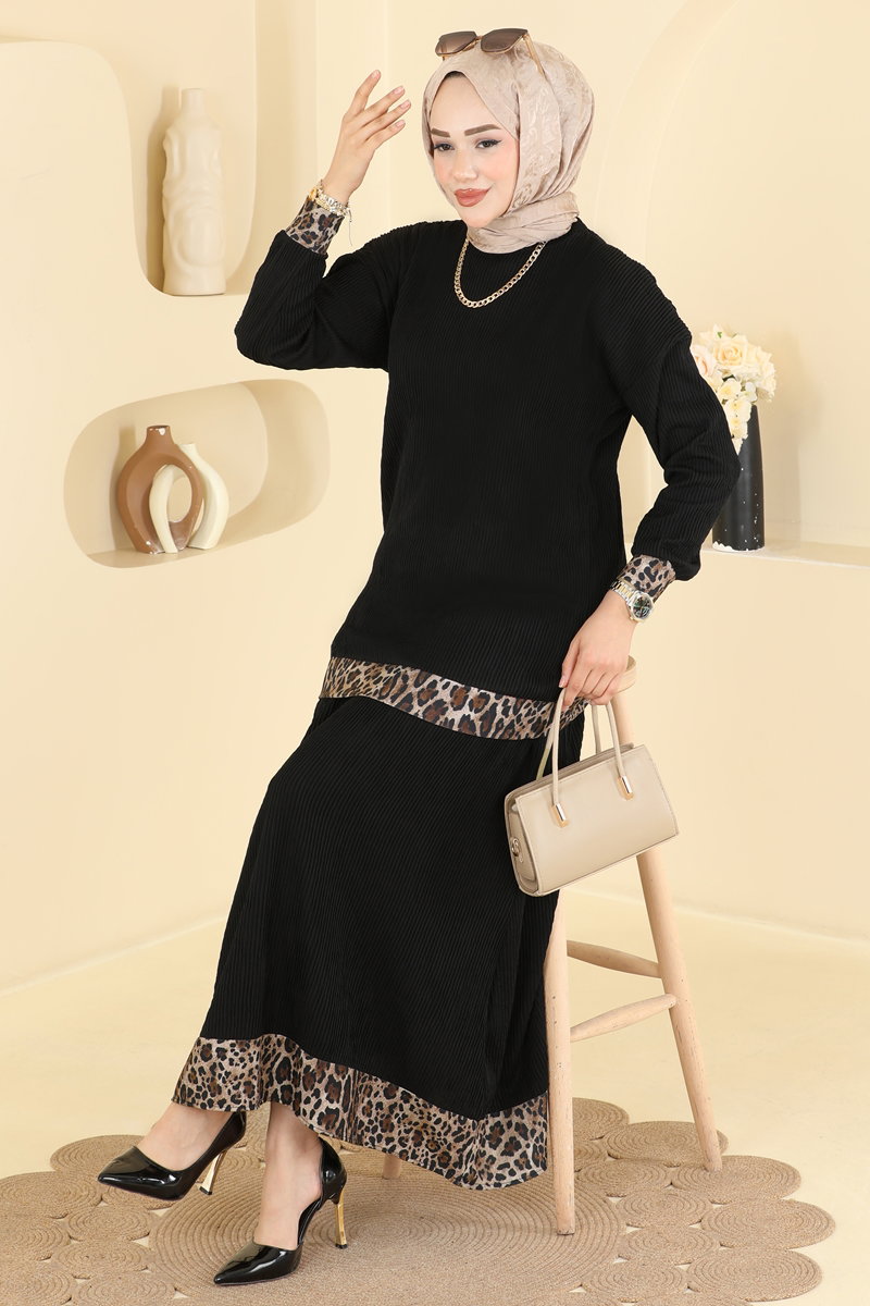 Leopar Desenli Etekli Takım 040ZMRK1203