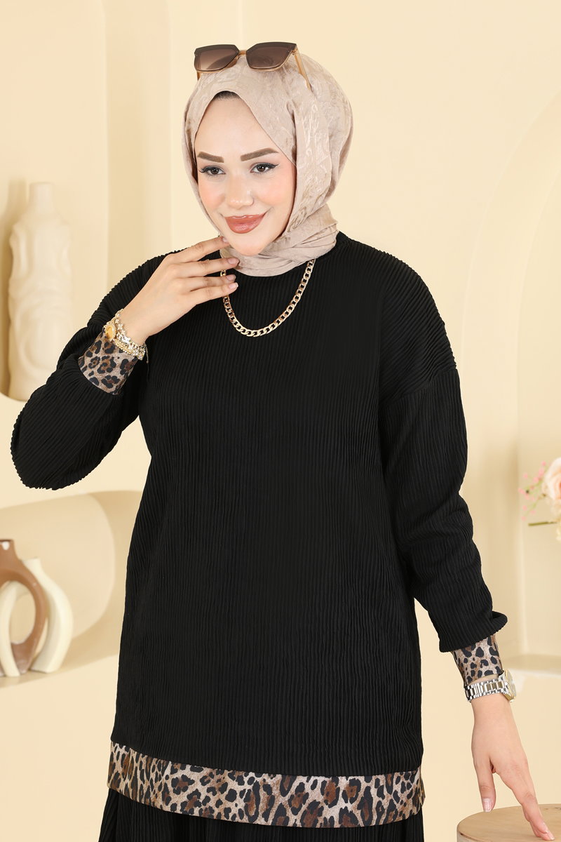 Leopar Desenli Etekli Takım 040ZMRK1203 görsel 3