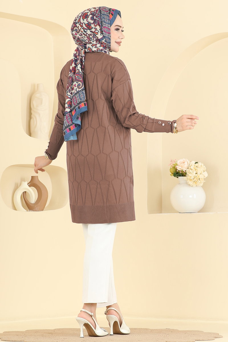 Geometrik Desenli Merserize Tunik 3317NVX1208 görsel 4