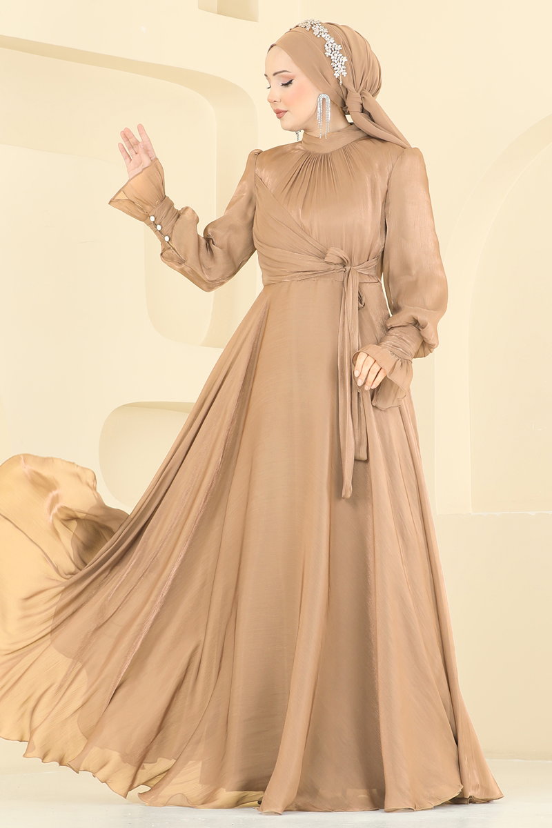 Belden Bağlamalı Şık Abiye ASM2826