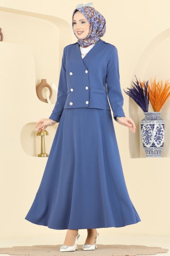 S.L.K. - V Yaka 2 li Takım 2837SLK540 Mavi