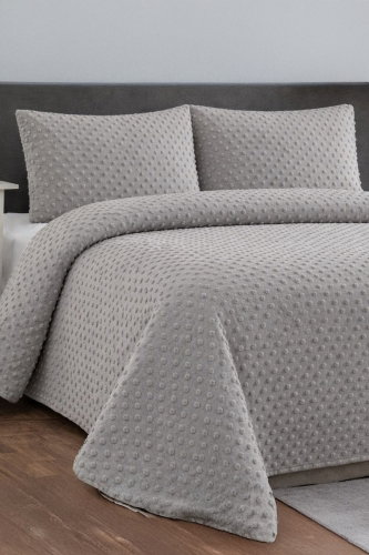 H.B. - Velora Yorgan Takımı 3 Parça 1000HB1195 Gri