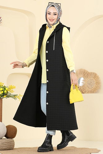 moda selvim Vest 1979TRT545 Black - Thumbnail