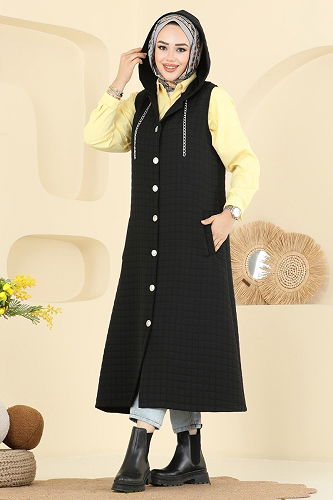 moda selvim Vest 1979TRT545 Black - Thumbnail