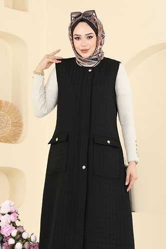 moda selvim سترة أسود 1980TRT545 - Thumbnail