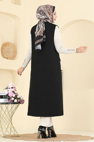 moda selvim سترة أسود 1980TRT545 - Thumbnail