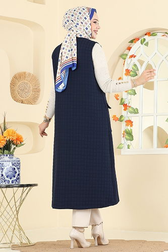 moda selvim سترة كحلي 1980TRT545 - Thumbnail