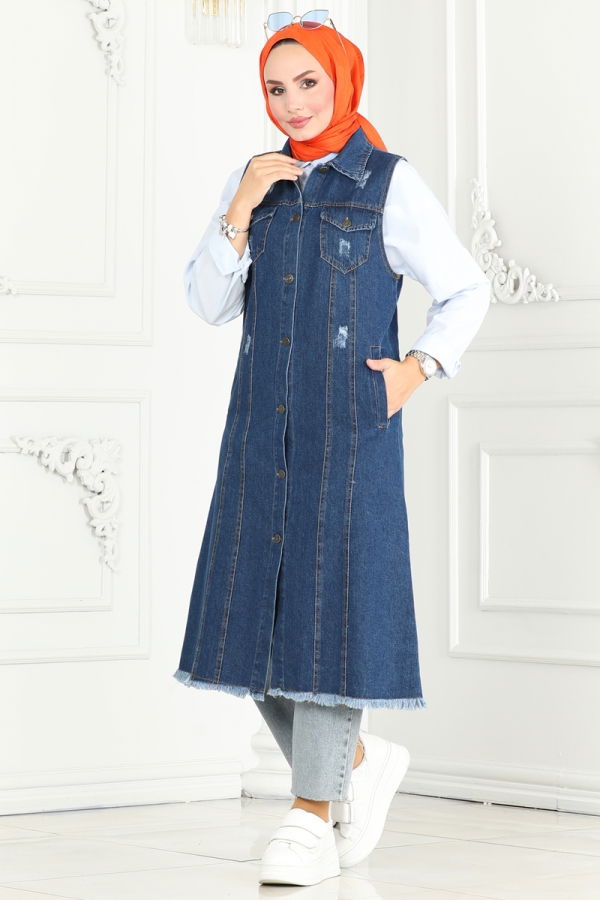 Vest 3004ZNE1011 Dark Denim - 2