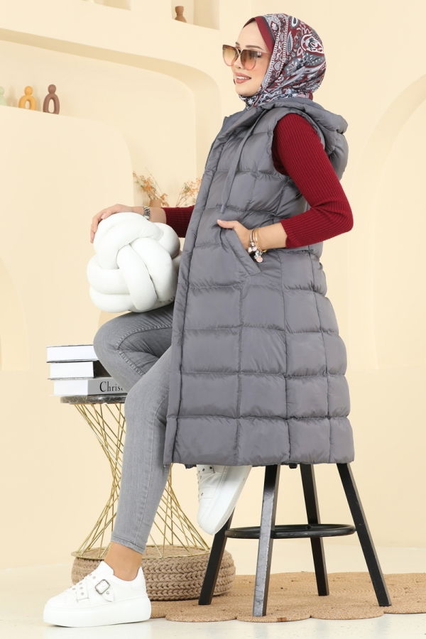 Modaselvim سترة كارديجان سترة رمادي غامق 3023AL357