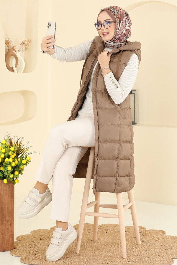 Modaselvim Cardigan/Vest Vest 3023AL357 Brown