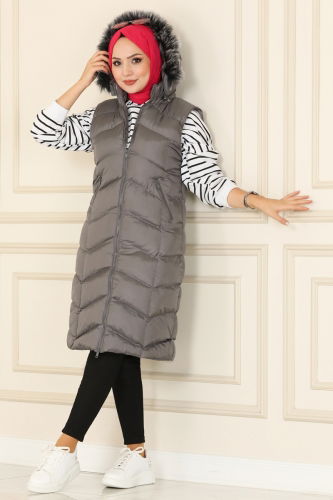 moda selvim Vest 3030AL357 Anthracite - Thumbnail