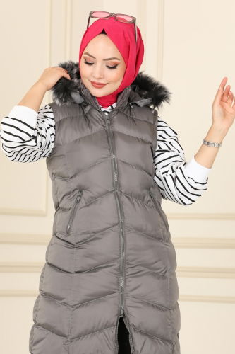 moda selvim Vest 3030AL357 Anthracite - Thumbnail