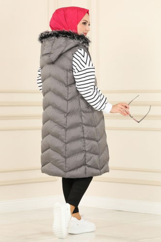 moda selvim Vest 3030AL357 Anthracite - Thumbnail