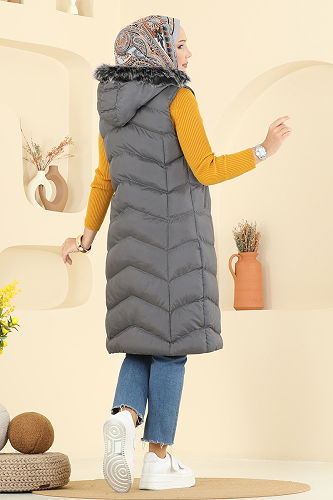 moda selvim Vest 3030AL357 Anthracite - Thumbnail