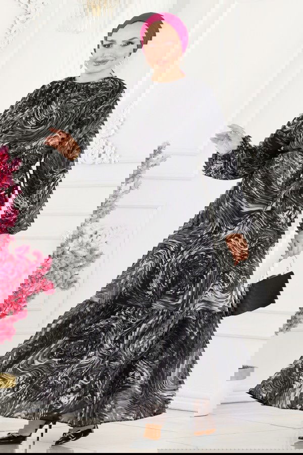 Modaselvim NET 20%+20% DISCOUNT IN THE CARD Dress 6094BSK463 Black