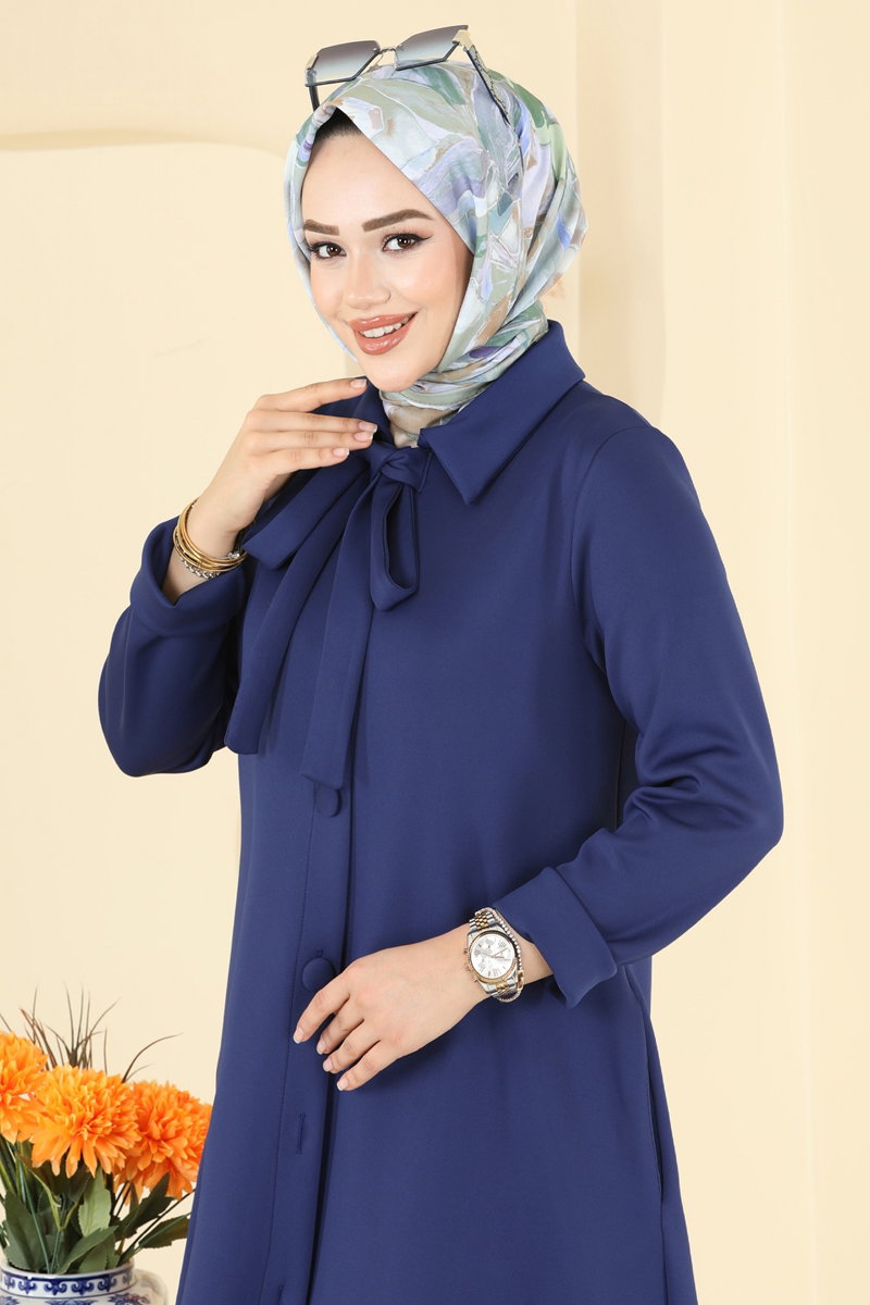 Yakası Bağcıklı Scuba Kap 5620EDF311 Laci - Moda Selvim