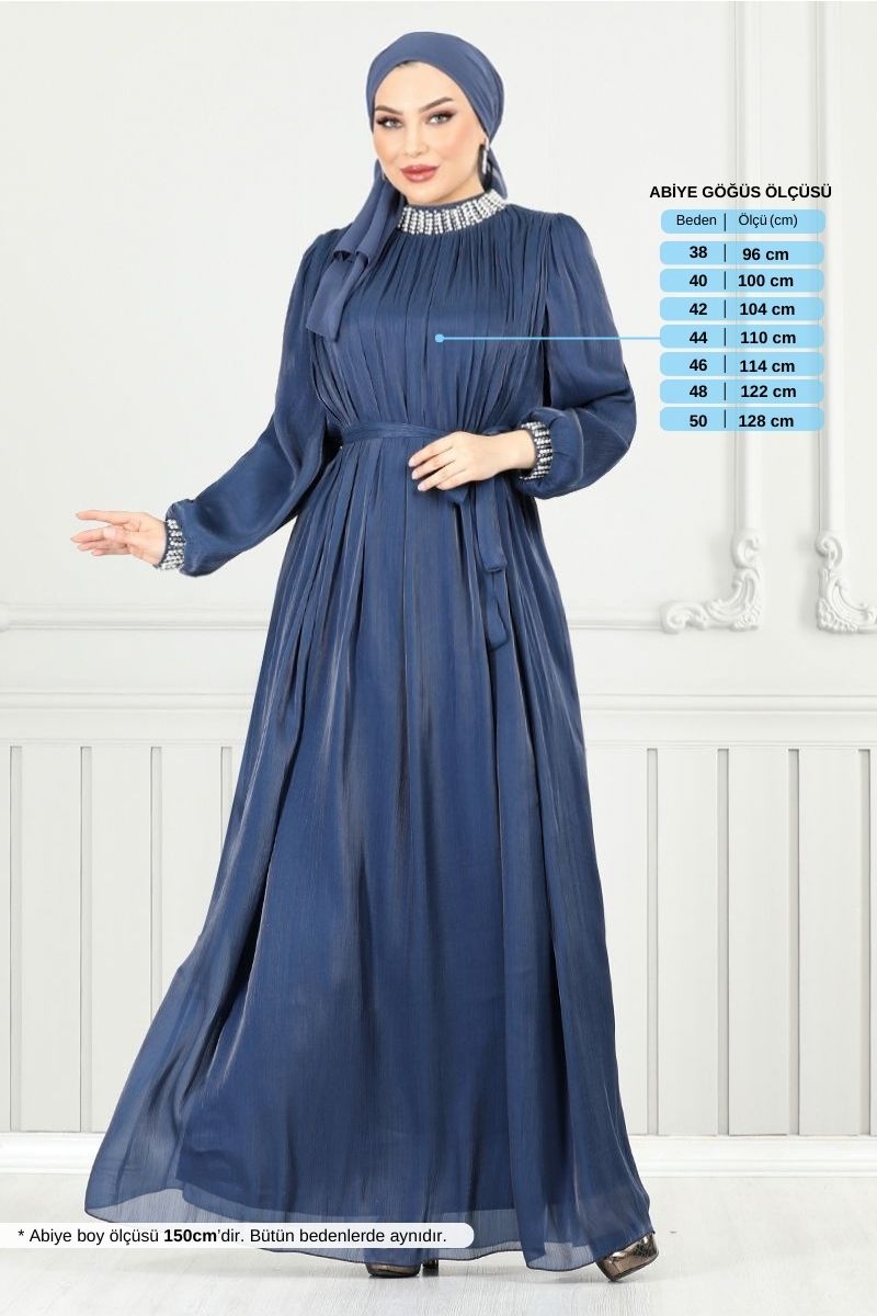 Yakası İncili Abiye 4023YGS898-M Laci