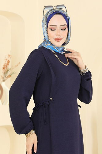 moda selvim Yandan Bağcık Detaylı Elbise 1164ERK1158 Laci - Thumbnail