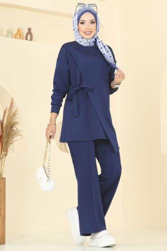 S.L. - Yandan Bağcık Detaylı Scuba Takım 2728SL432 Koyu İndigo