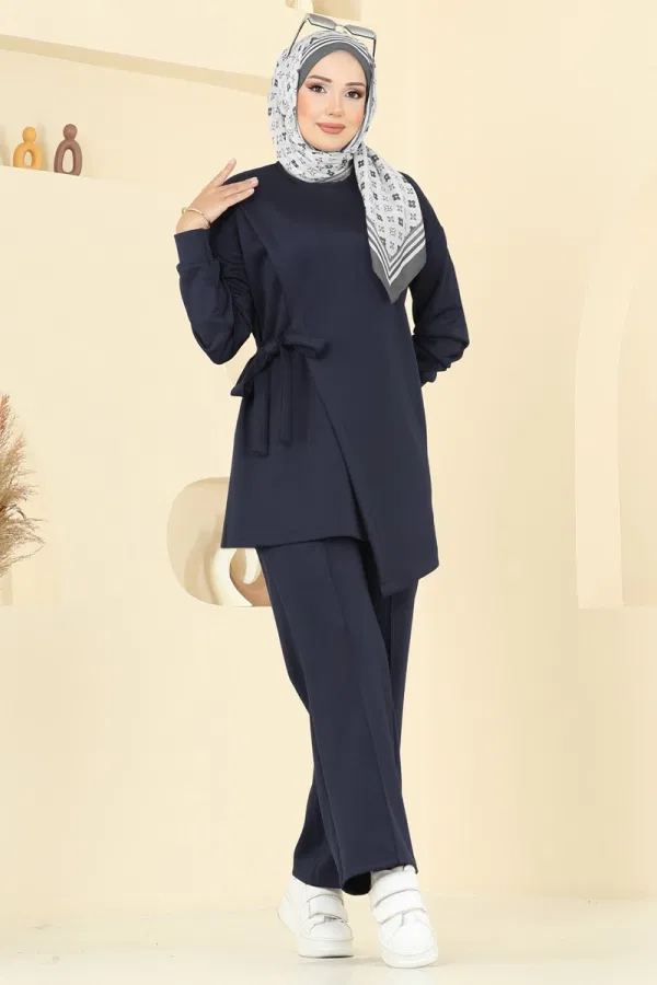 Modaselvim Kombin Yandan Bağcık Detaylı Scuba Takım 2728SL432 Laci