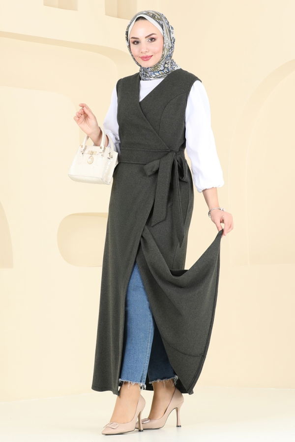 Modaselvim BAHAR İNDİRİMLERİ Yandan Bağcıklı Jile 2606SL432 Haki
