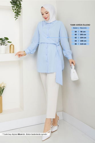 MRV A.S.N. - Yandan Bağcıklı Tunik 126ASN936-M Bebe Mavisi