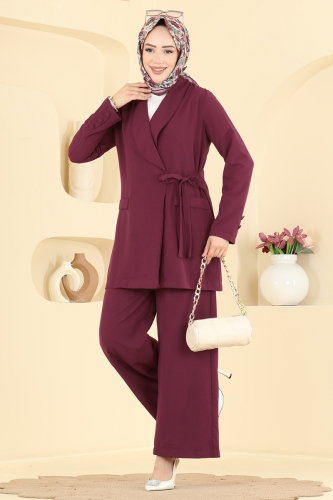 S.L. - Yandan Bağlamalı 2 li Takım 2946SL432 Bordo