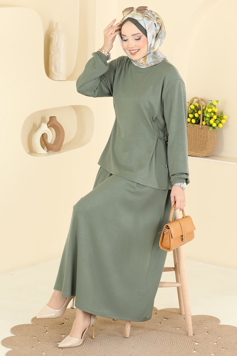 Yandan Bağlamalı 2 li Takım 5660ZNNK1102 Çağla - Moda Selvim