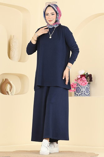 moda selvim Yandan Yırtmaçlı 2 li Takım 5678ZNNK1102 Laci - Thumbnail