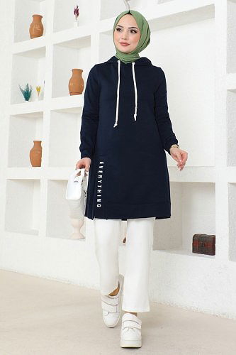 moda selvim Yandan Yırtmaçlı Spor Takım 2435SL432 Laci&Ekru - Thumbnail