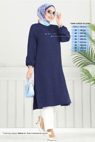 MRV H.B.S. - Yandan Yırtmaçlı Tesettür Tunik 3123HBS932-M Laci