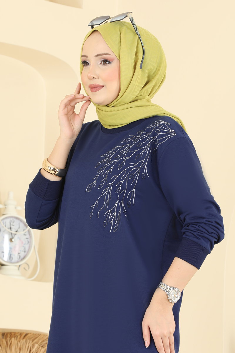 Yaprak Desenli İki İp Tunik 304OZN1046 Laci