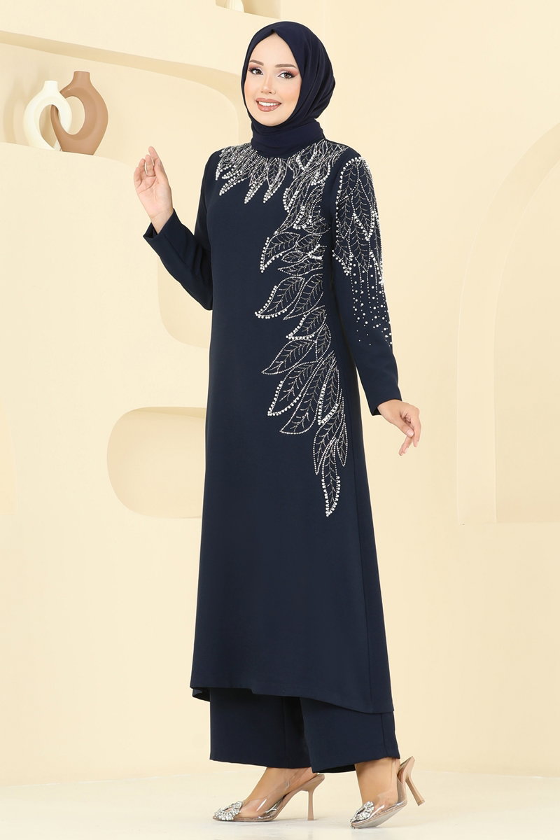 Yaprak Detay Taşlı Takım 8098ABK1075 Laci
