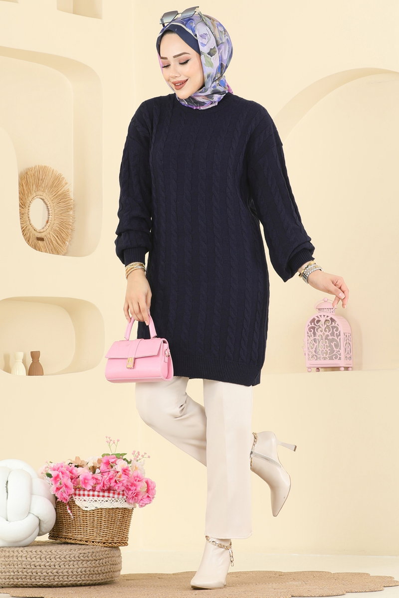 Yarım Boğazlı Triko Tunik 2734AYD574 Laci