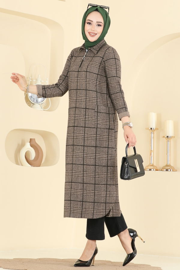 Modaselvim Kombin Yarım Fermuarlı Balıksırtı Takım 24010UKB139 Vizyon