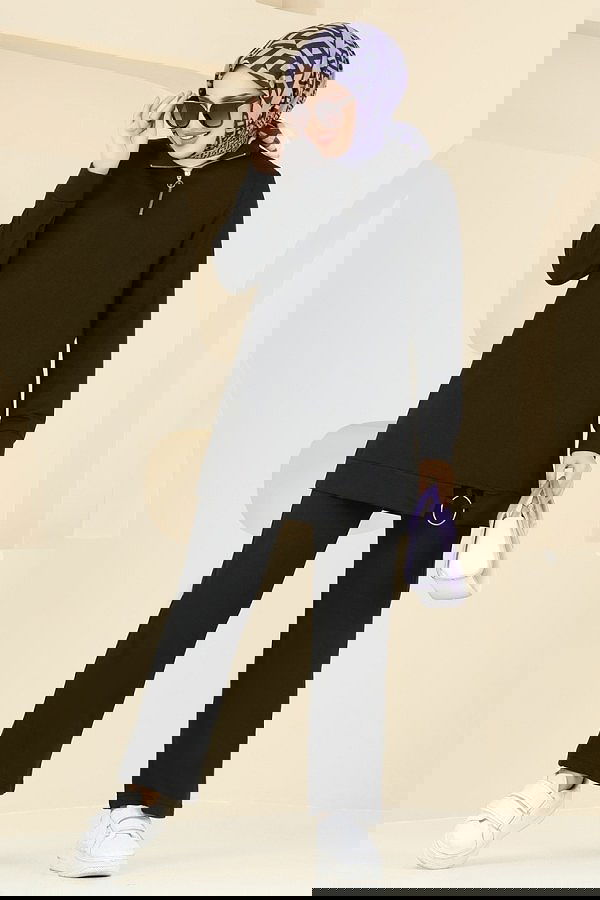 F.O.N. - Yarım Fermuarlı Spor Takım 1946FON792 Siyah