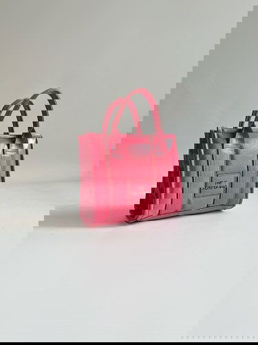 moda selvim Yazı Detaylı Deri Çanta 272MIA813 Fuşya - Thumbnail