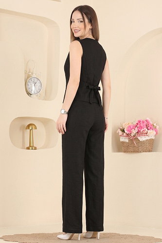 moda selvim Yelekli 2 li Takım 46170JNT1202 Siyah - Thumbnail