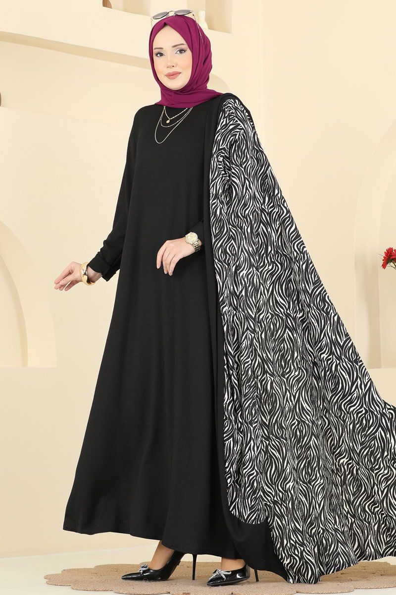 Zebra Desenli Bürümcük Takım 0354ERK1158 Siyah