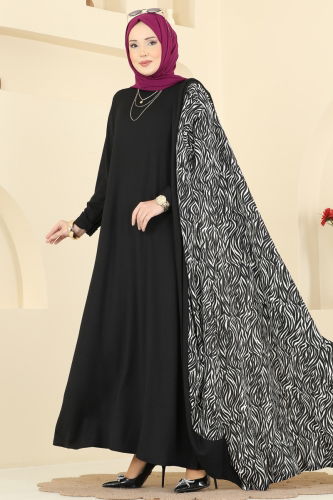 E.R.K. - Zebra Desenli Bürümcük Takım 0354ERK1158 Siyah