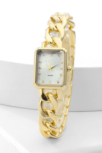 C.L.S.K. - Zincir Detaylı Kol Saati 83CLSK1184 Gold